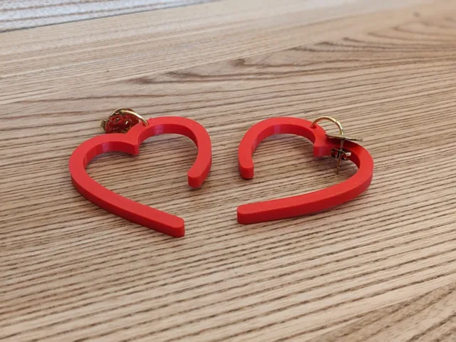 Boucles d’oreilles sur mesure – cœur