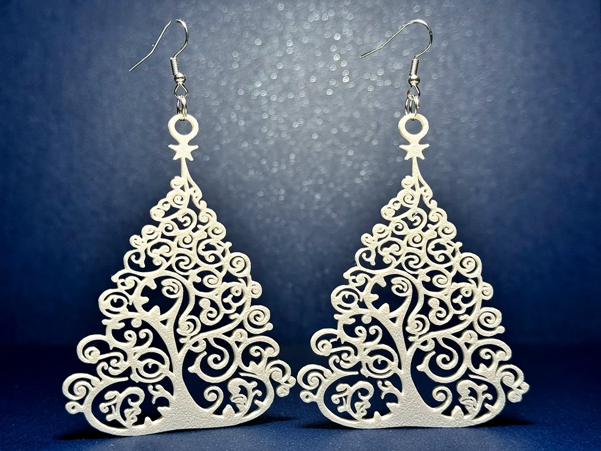 Christmas Tree Earrings view 2