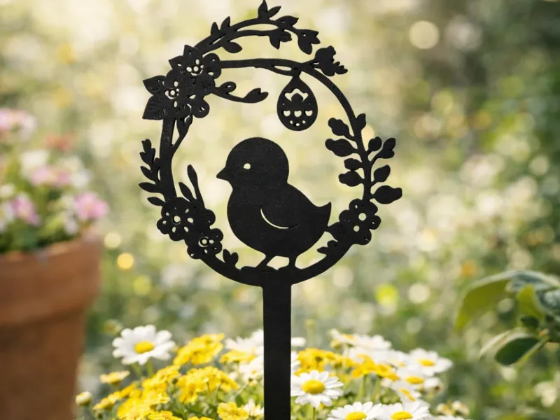Easter Bird Garden Stake