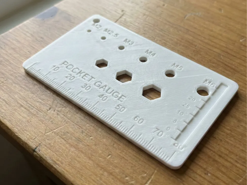 M2 Screw Ruler Pocket Screw Gauge & Ruler (M2-M6) - Free 3D Print Model - MakerWorld