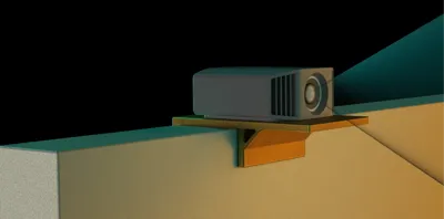Beamer stand for bed backrest