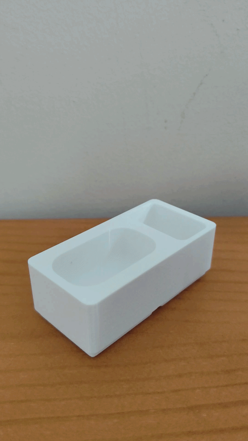 Gridfinity 1x2: for Earbud Case & Contact Lens