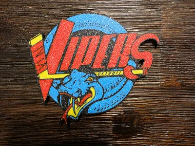 Vintage Vipers Hockey Logo Fridge Magnet