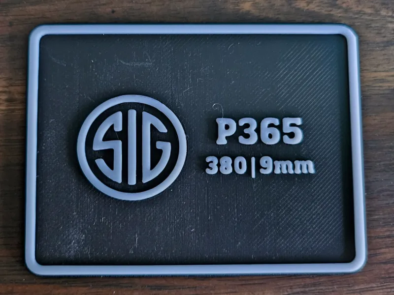 SIG P365 Case Label – DSLeaf Insert