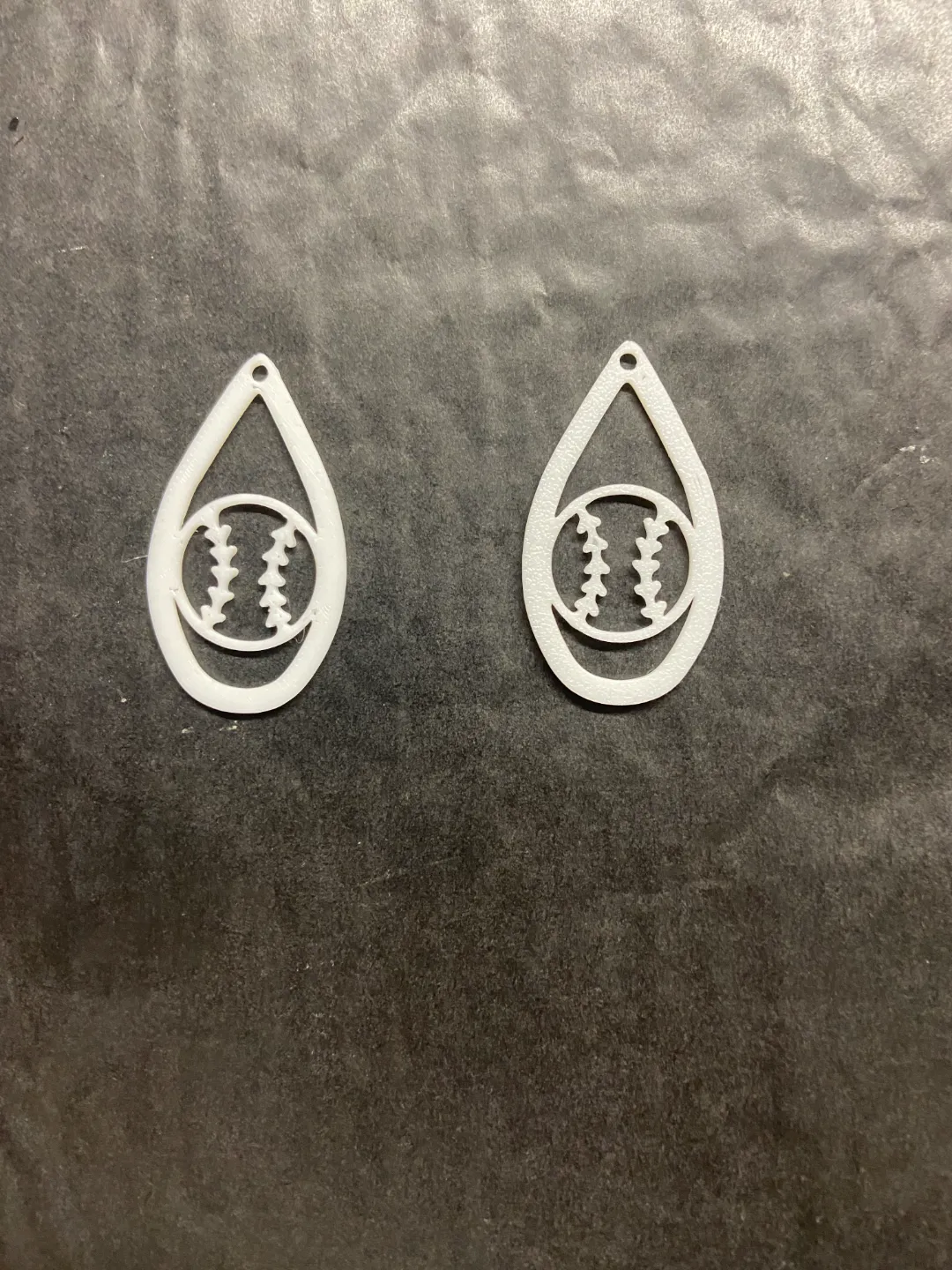 baseball earrings view 2