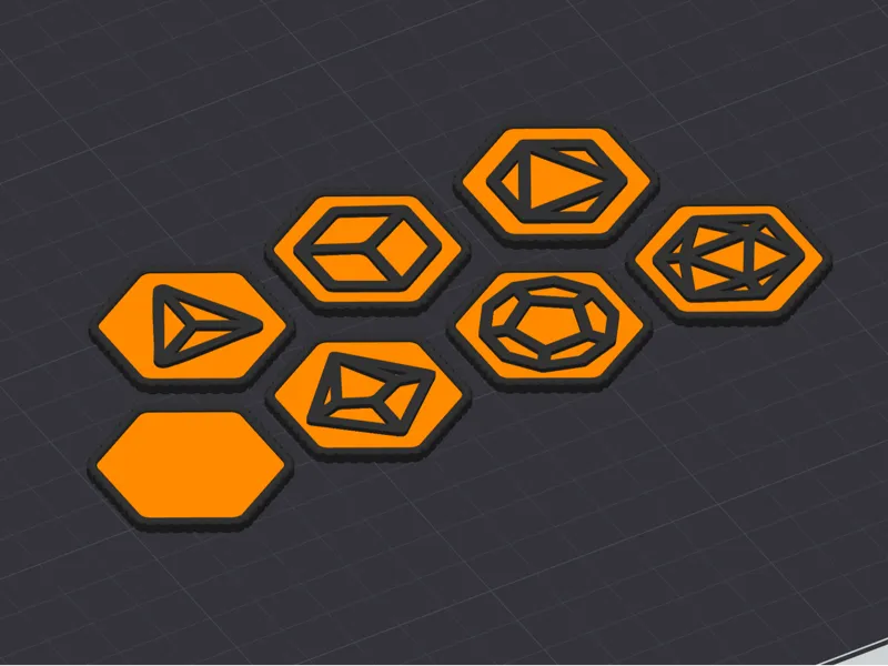 DnD/TTRPG Dice Tokens — all types plus template