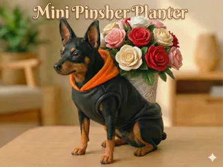 Mini Pinsher Planter