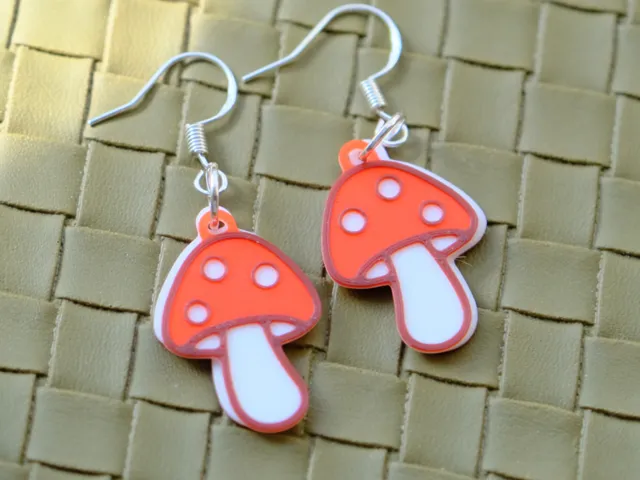 Cute Cartoon Mushroom Earrings