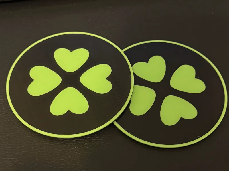 Four Leaf Heart Clover Coaster