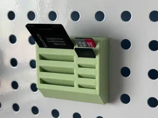 16mm round peg board SD & Micro SD card holder
