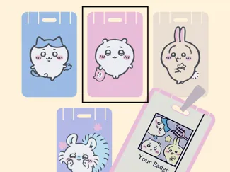 Small and cute little critter PINK badge holder