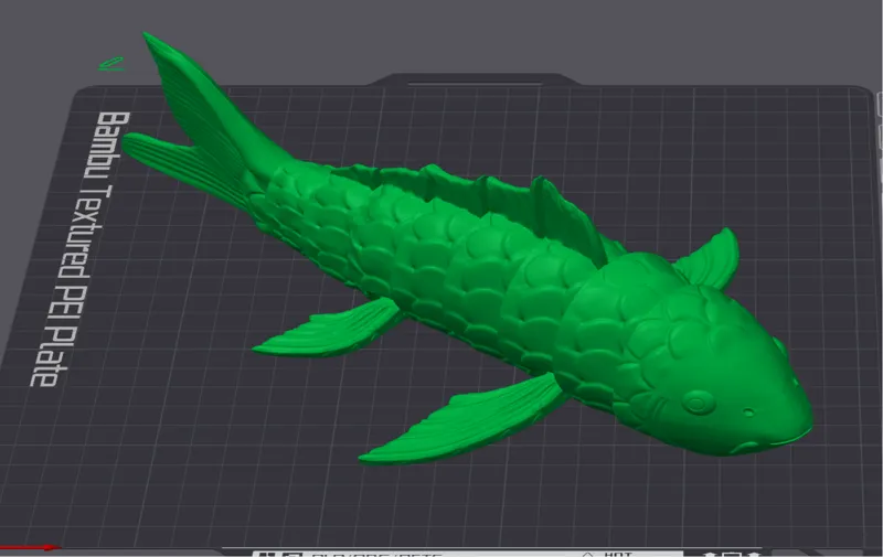 Articulated Koi - Printed small just for reference