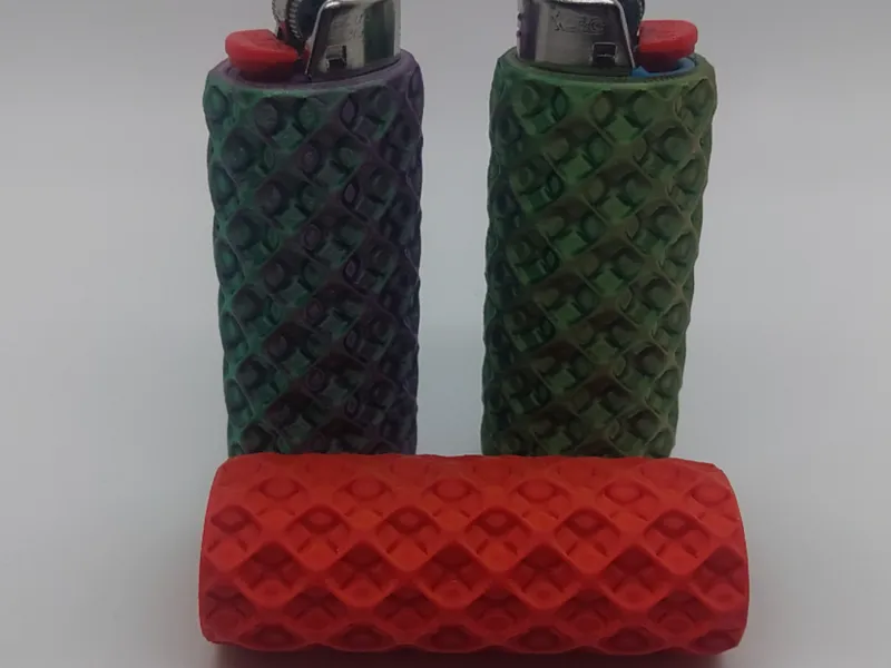 Fish net bic lighter sleeve