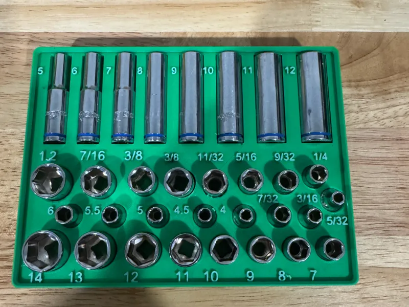 ToolPro 1/4" socket organiser Gridfinity.