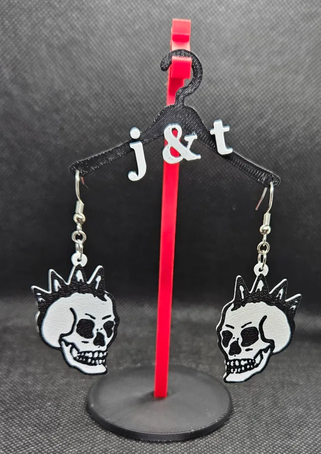 Punk skull earrings