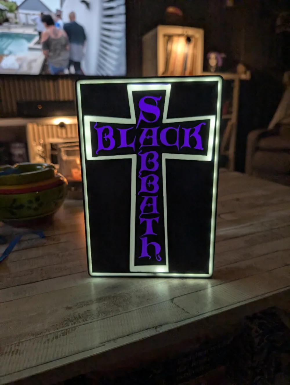 Black Sabbath Cross Lightbox - Free 3D Print Model - MakerWorld