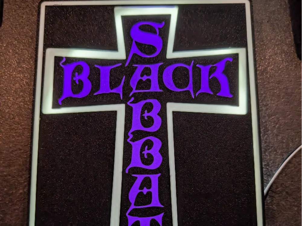 Black Sabbath Cross Lightbox - Free 3D Print Model - MakerWorld