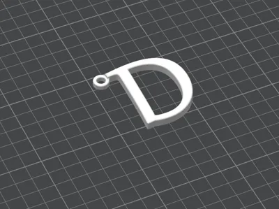 Letter "D" Keychain