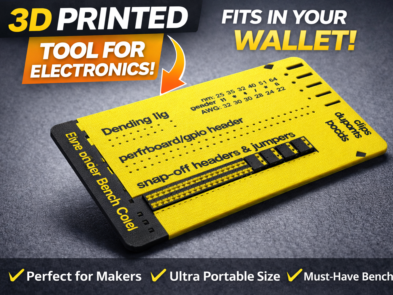 Electronics Bench Card: All-in-One Reference & Jig