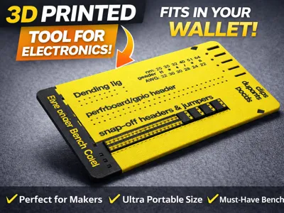 Electronics Bench Card: All-in-One Reference & Jig