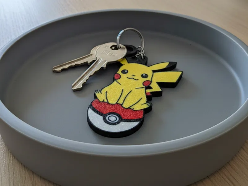 Pikachu on a Pokeball from Pokemon anime