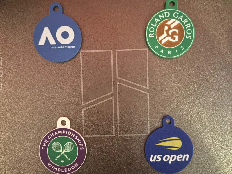 Tennis Grand slams keychains