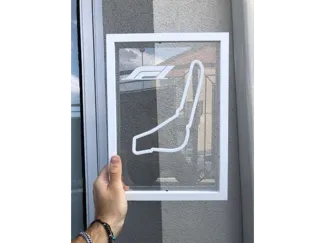 Framed Minimalist Formula 1 Monza Track Art