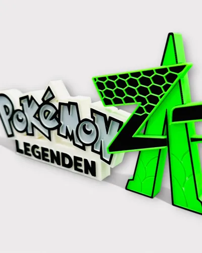 3Dプリント ポケットモンスターレジェンズ：Z-Aロゴディスプレイ