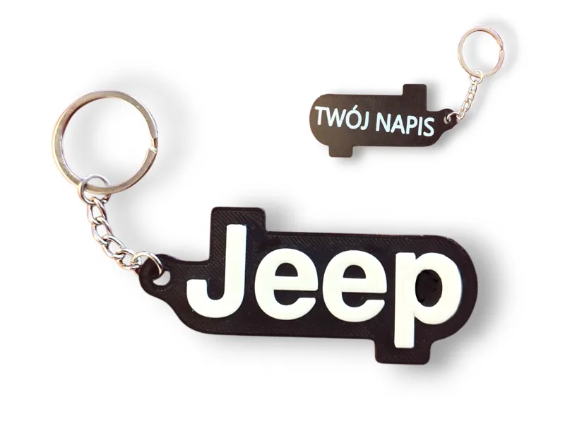 JEEP Car Keychain Double Side with TEXT