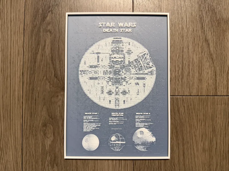 Death Star Blueprint Hueforge