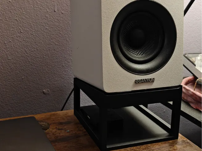 Bookshelf Speaker stand with storage