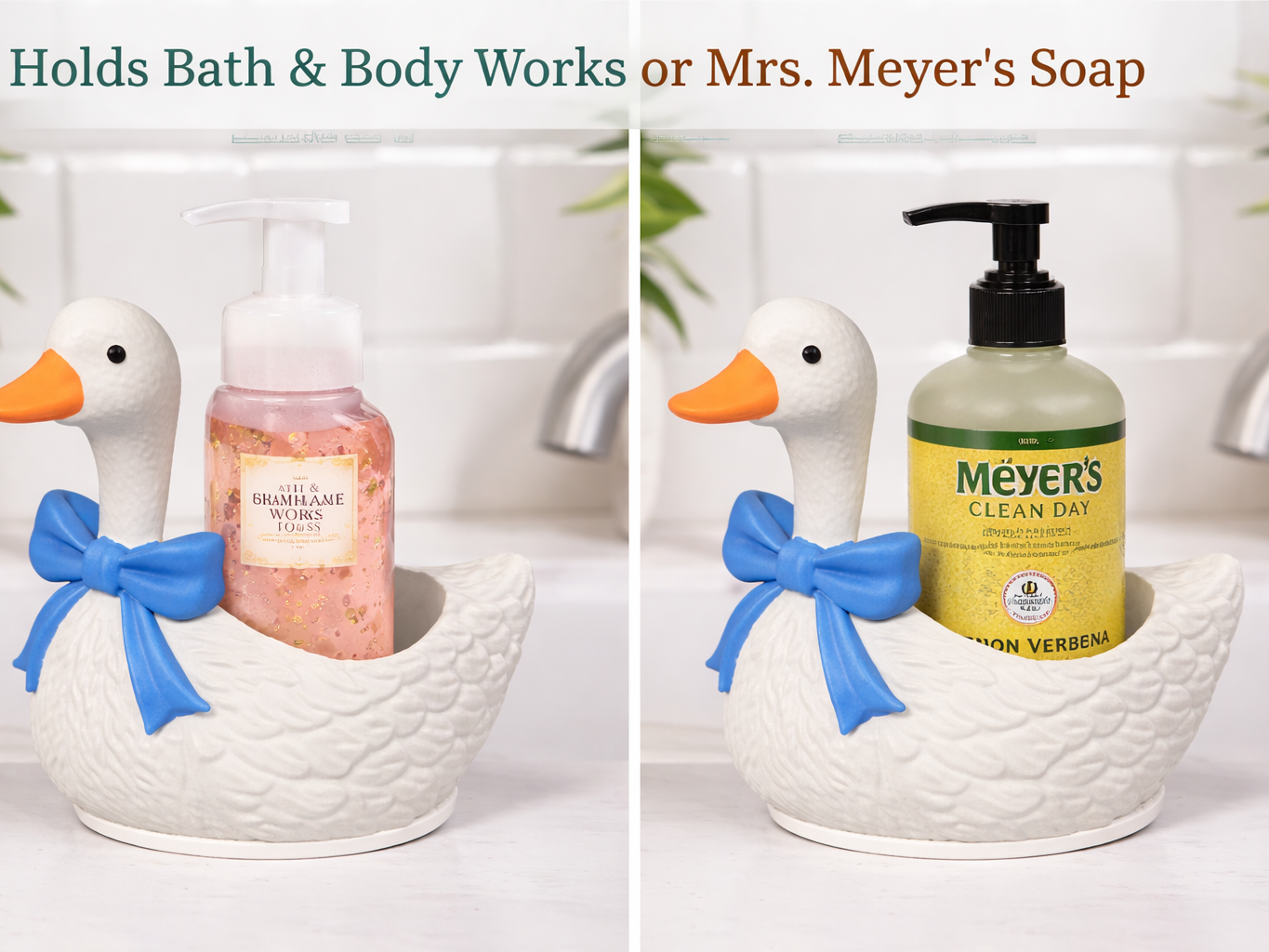 Dual Soap Compatible Vintage Goose Soap holder