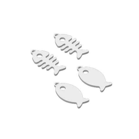 Fish earrings view 4