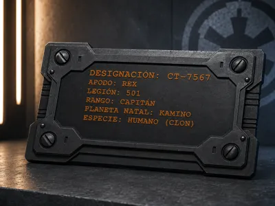 Captain Rex Nameplate Base Information