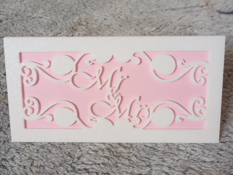 Wedding announcement (greeting) Mr and Mrs