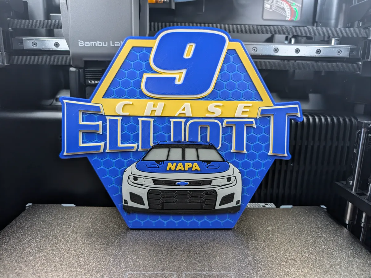 Chase Elliott Wall Art - Free 3D Print Model - MakerWorld