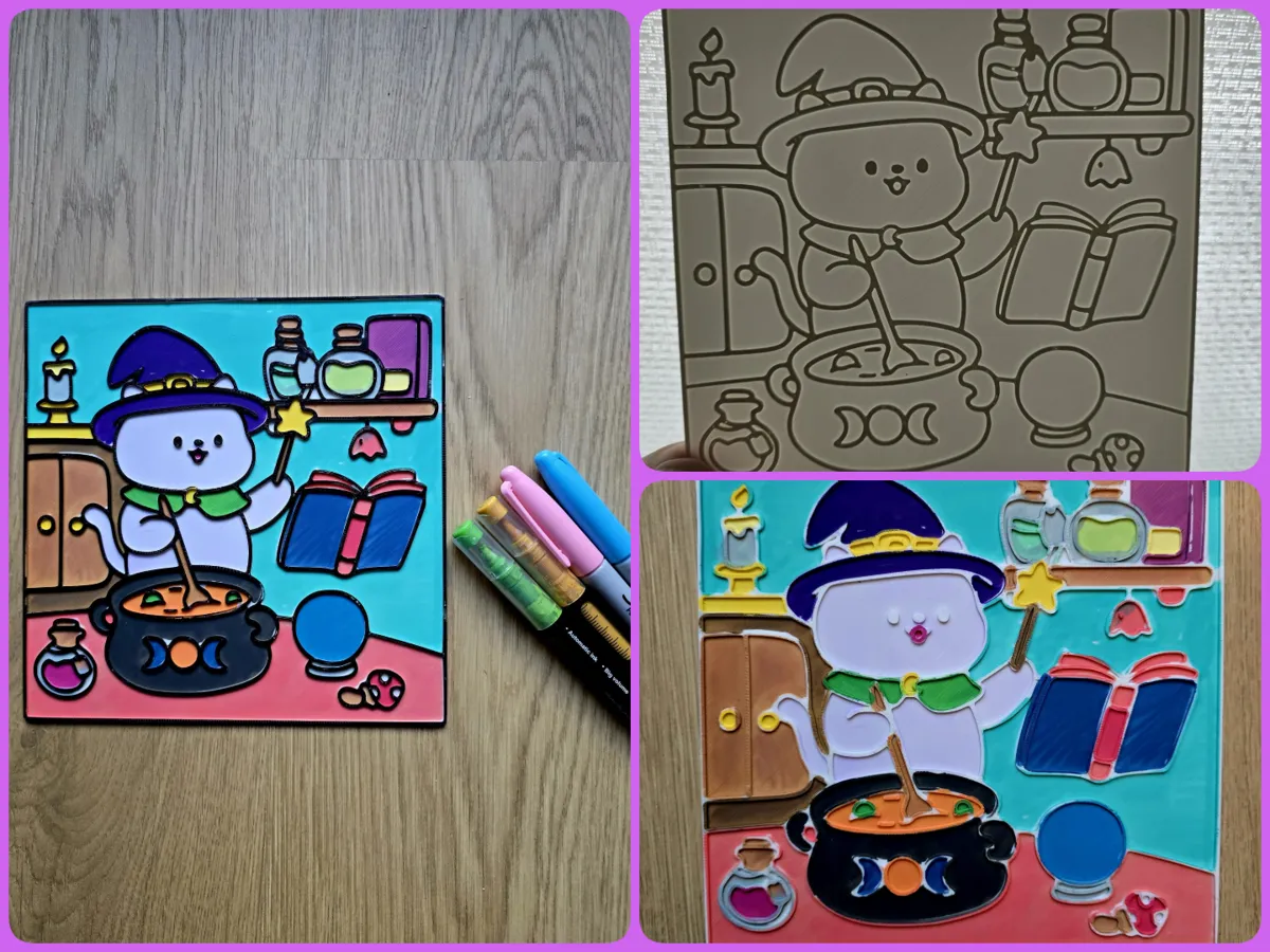 Cozy Wizard Magic DIY Coloring NO AMS - Free 3D Print Model - MakerWorld
