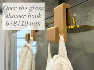 Modern shower hook - for 6/8/10 mm glass