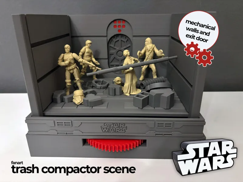 Star Wars Müllpresse Diorama – beweglich