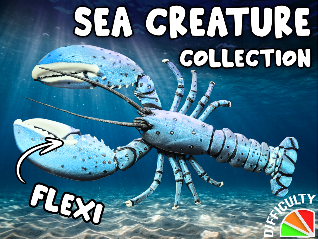 Realistic Flexi Blue Lobster