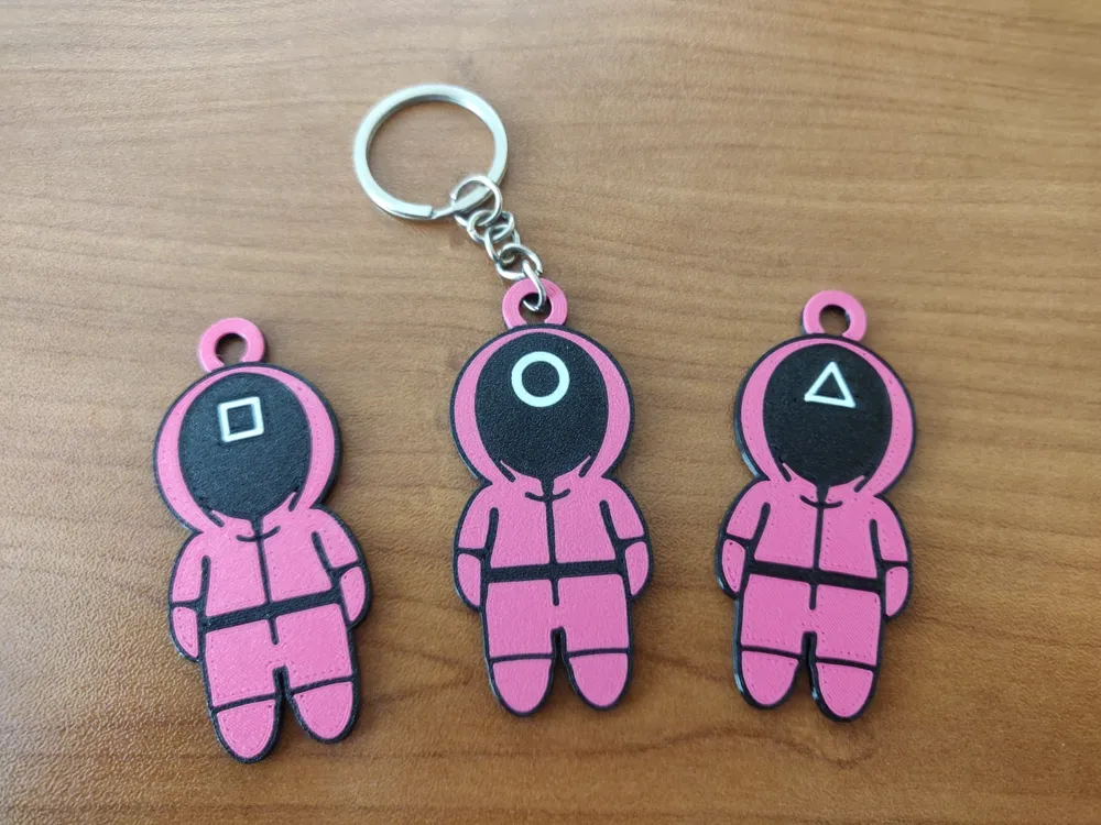 Squid game characters keychain by Z3Dartandtech MakerWorld
