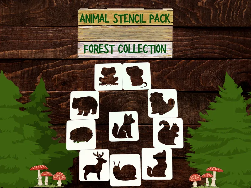 Animal Stencil Pack - Forest Collection