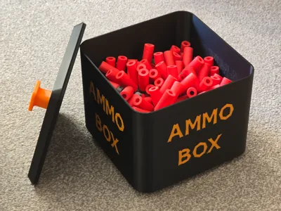 Rubber Ammo Storage Box for Nerf Blasters Play