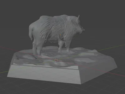 Wild boar with base