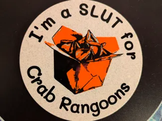 Humorous Magnet for Crab Rangoon Lovers