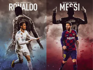 Ronaldo and Messi lithophane