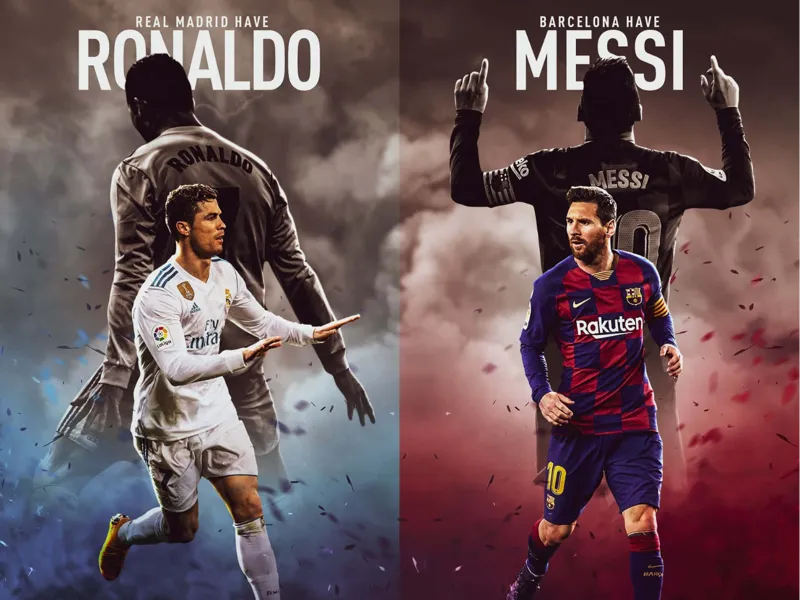 Ronaldo and Messi lithophane