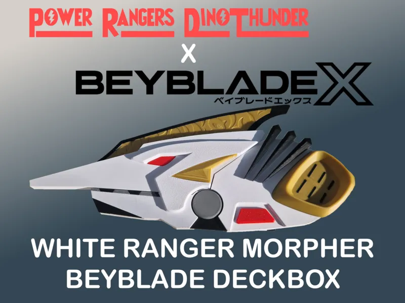 Beyblade X White Ranger Morpher Magnetic Deckbox