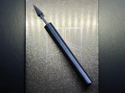 Tool for painting the end grain of leather