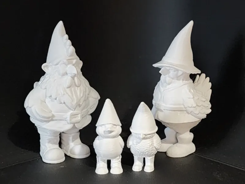 Garden Gnome Chicken Family